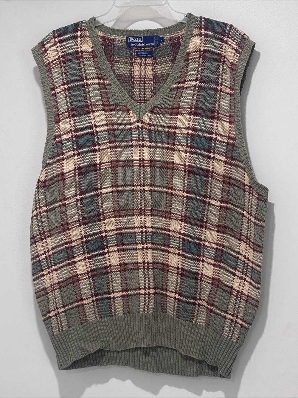 Polo by Ralph Lauren Men’s Vintage Woven Plaid Vest Size Large